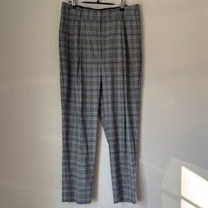 Nordstrom blue and grey plaid trousers